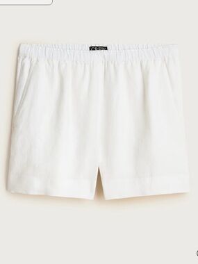 J. Crew Women's White Linen Stratus  Shorts
